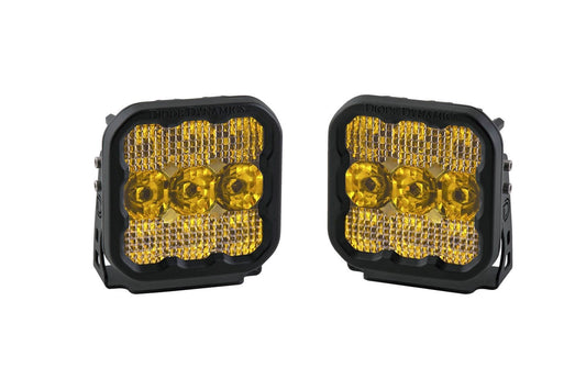 Diode Dynamics Combo Stage Series 5" Yellow Sport LED Pod (Pair)