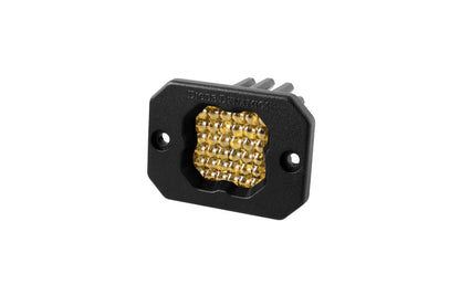 Diode Dynamics Flood / Amber Stage Series C1 Yellow Pro Flush Mount LED Pod (One)