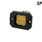 Diode Dynamics Flood / Amber Stage Series C1 Yellow Sport Flush Mount LED Pod (One)