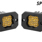 Diode Dynamics Flood / Amber Stage Series C1 Yellow Sport Flush Mount LED Pod (Pair)