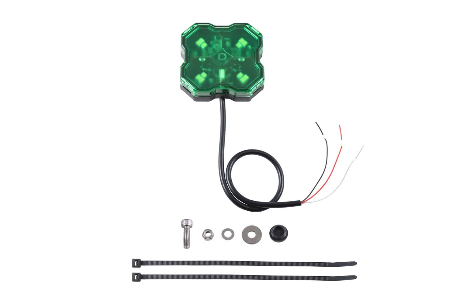 Diode Dynamics Green Stage Series Single-Color LED Rock Light (One)