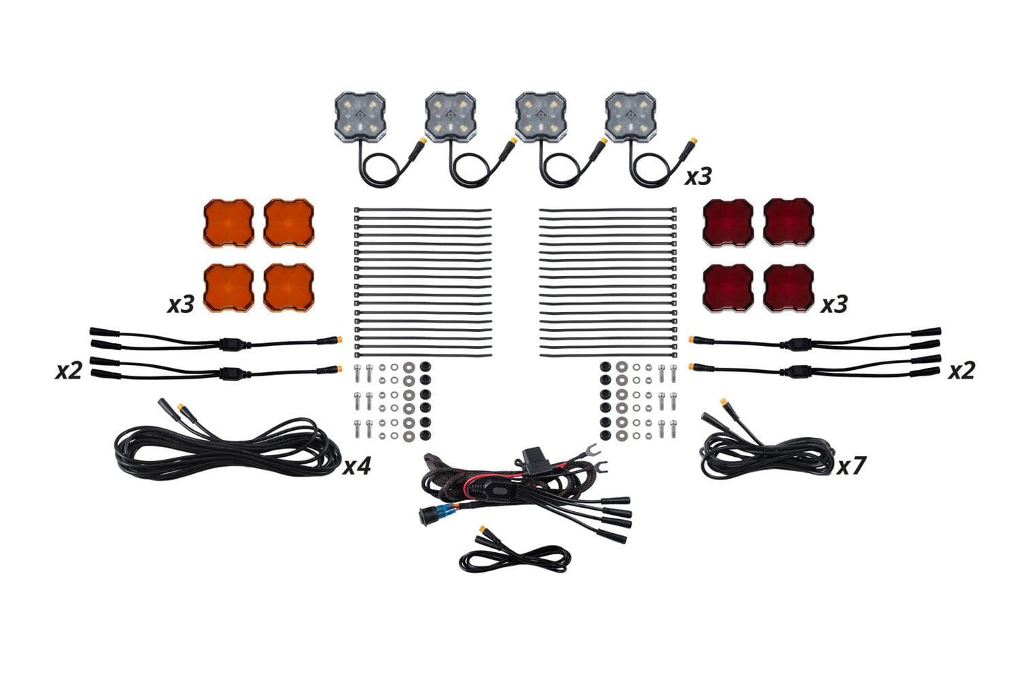 Diode Dynamics No Stage Series Single-Color LED Rock Light Kit (12-Pack)