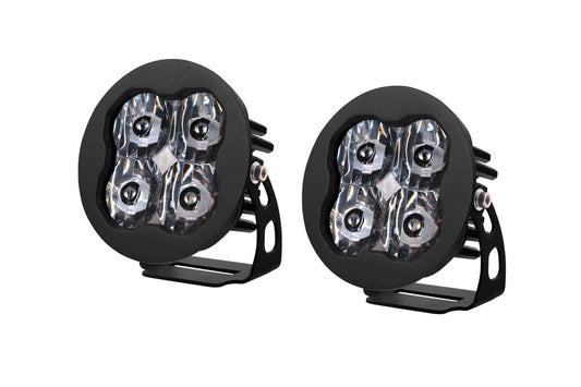 Diode Dynamics SAE/DOT Driving / None Stage Series 3" SAE/DOT White Pro Round LED Pod (Pair)
