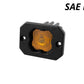 Diode Dynamics SAE Fog / Amber Stage Series C1 Yellow SAE Fog Flush Mount LED Pod (One)