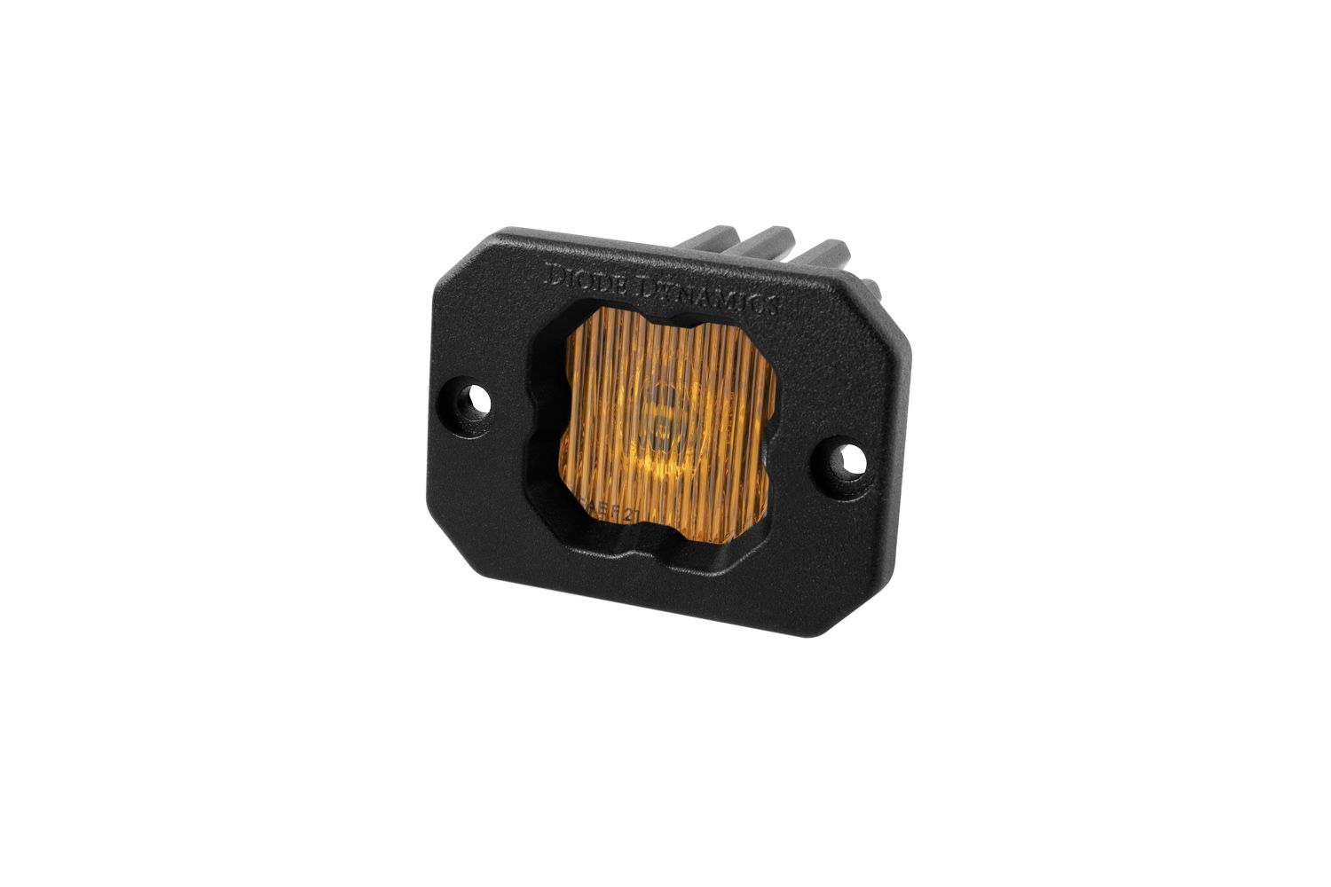 Diode Dynamics SAE Fog / Amber Stage Series C1 Yellow SAE Fog Flush Mount LED Pod (One)