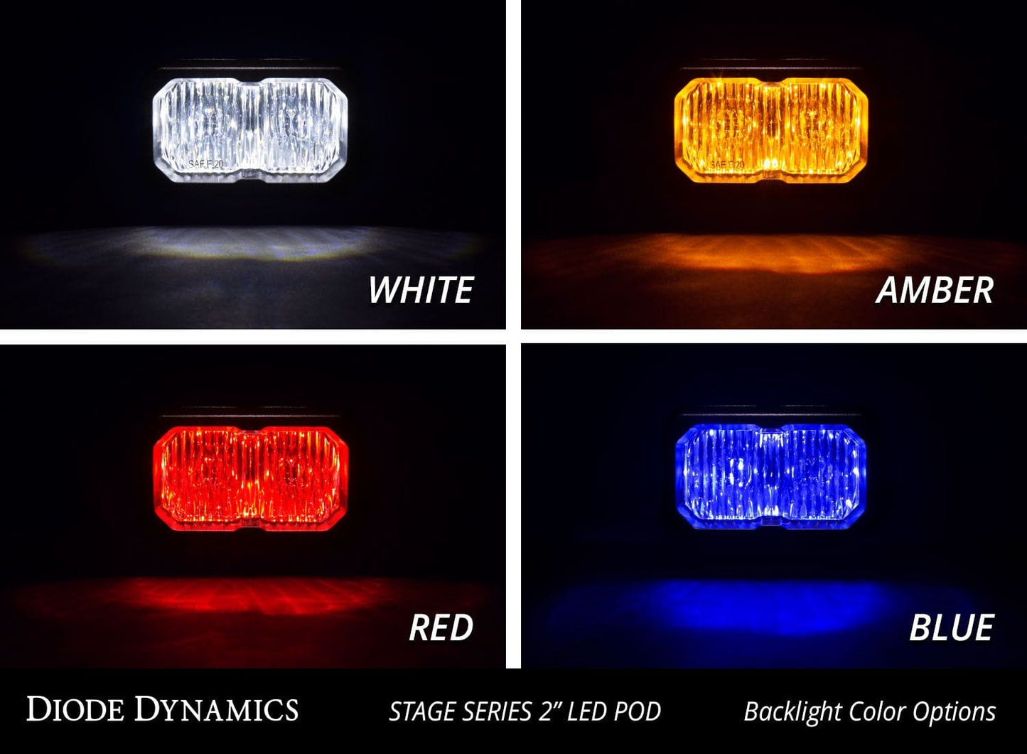 Diode Dynamics Stage Series 2" SAE White Pro Flush Mount LED Pod (Pair)