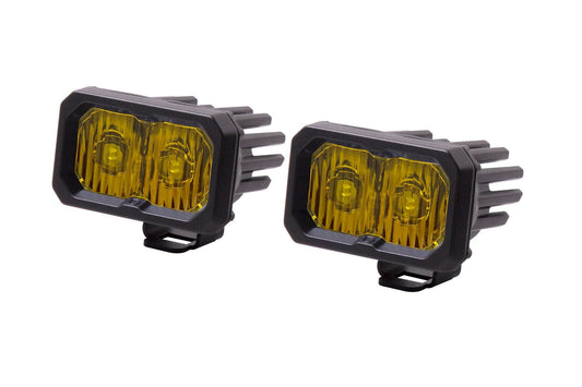 Diode Dynamics Stage Series 2" SAE Yellow Pro Standard LED Pod (Pair)