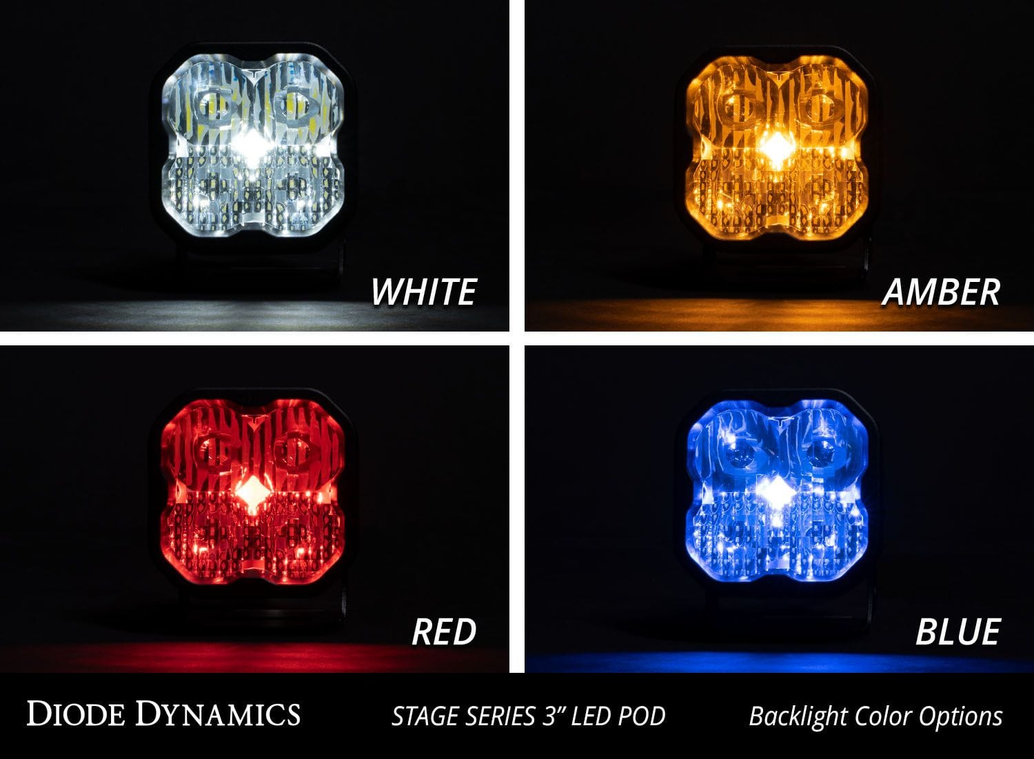 Diode Dynamics Stage Series 3" SAE/DOT White Pro Flush Mount LED Pod (One)