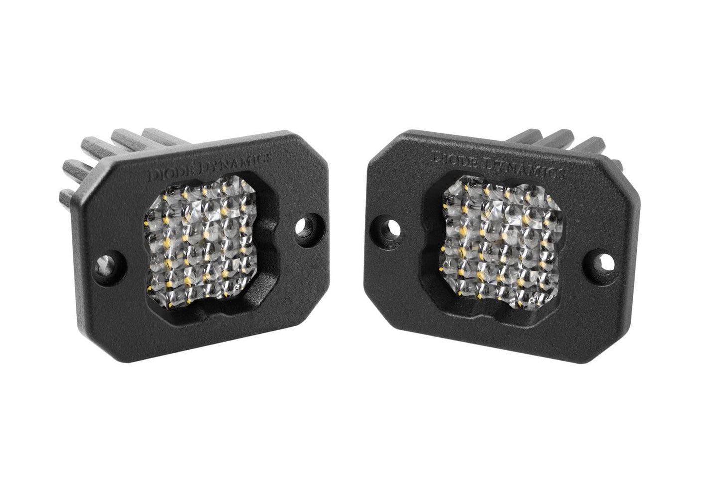 Diode Dynamics Stage Series C1 White Pro Flush Mount LED Pod (Pair)