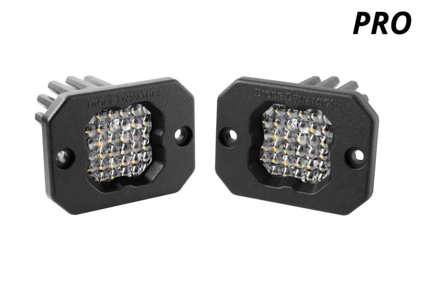 Diode Dynamics Stage Series C1 White Pro Flush Mount LED Pod (Pair)