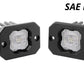 Diode Dynamics Cool White (6000K) / Amber Stage Series C1 White SAE Fog Flush Mount LED Pod (Pair)