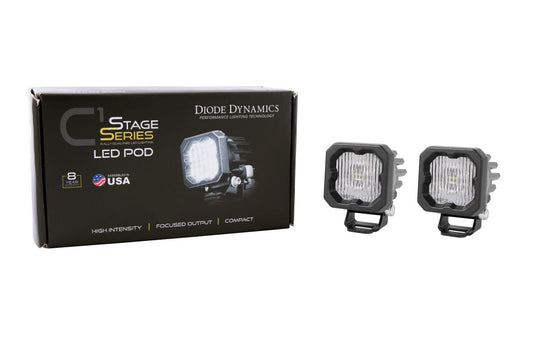 Diode Dynamics Stage Series C1 White SAE Fog Standard LED Pod (Pair)