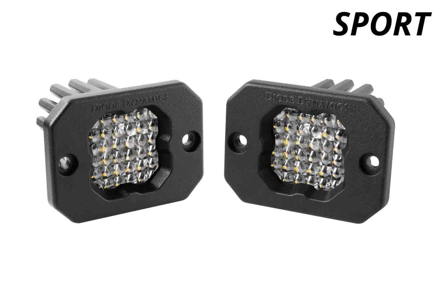 Diode Dynamics Stage Series C1 White Sport Flush Mount LED Pod (Pair)