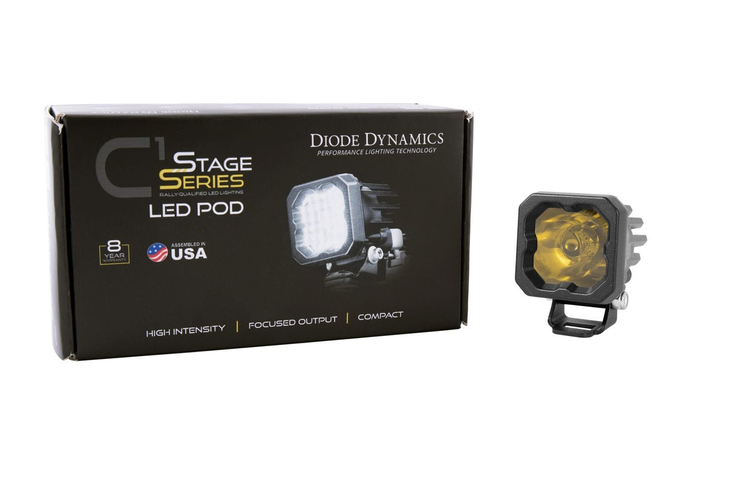 Diode Dynamics Stage Series C1 Yellow Pro Standard LED Pod (One)