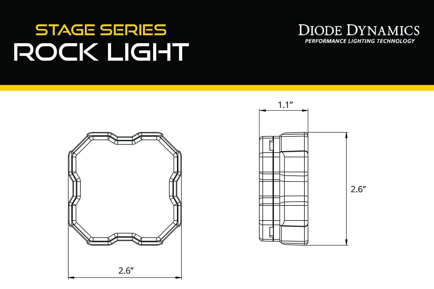 Diode Dynamics Stage Series Rock Light Magnet Mount Adapter Kit (One)