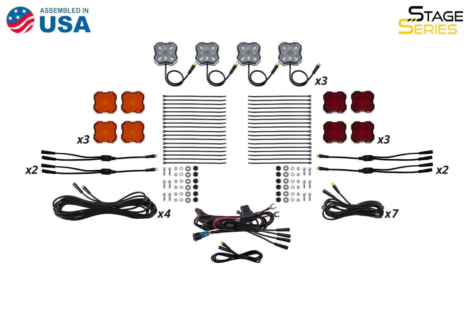 Diode Dynamics Stage Series Single-Color LED Rock Light Kit (12-Pack)