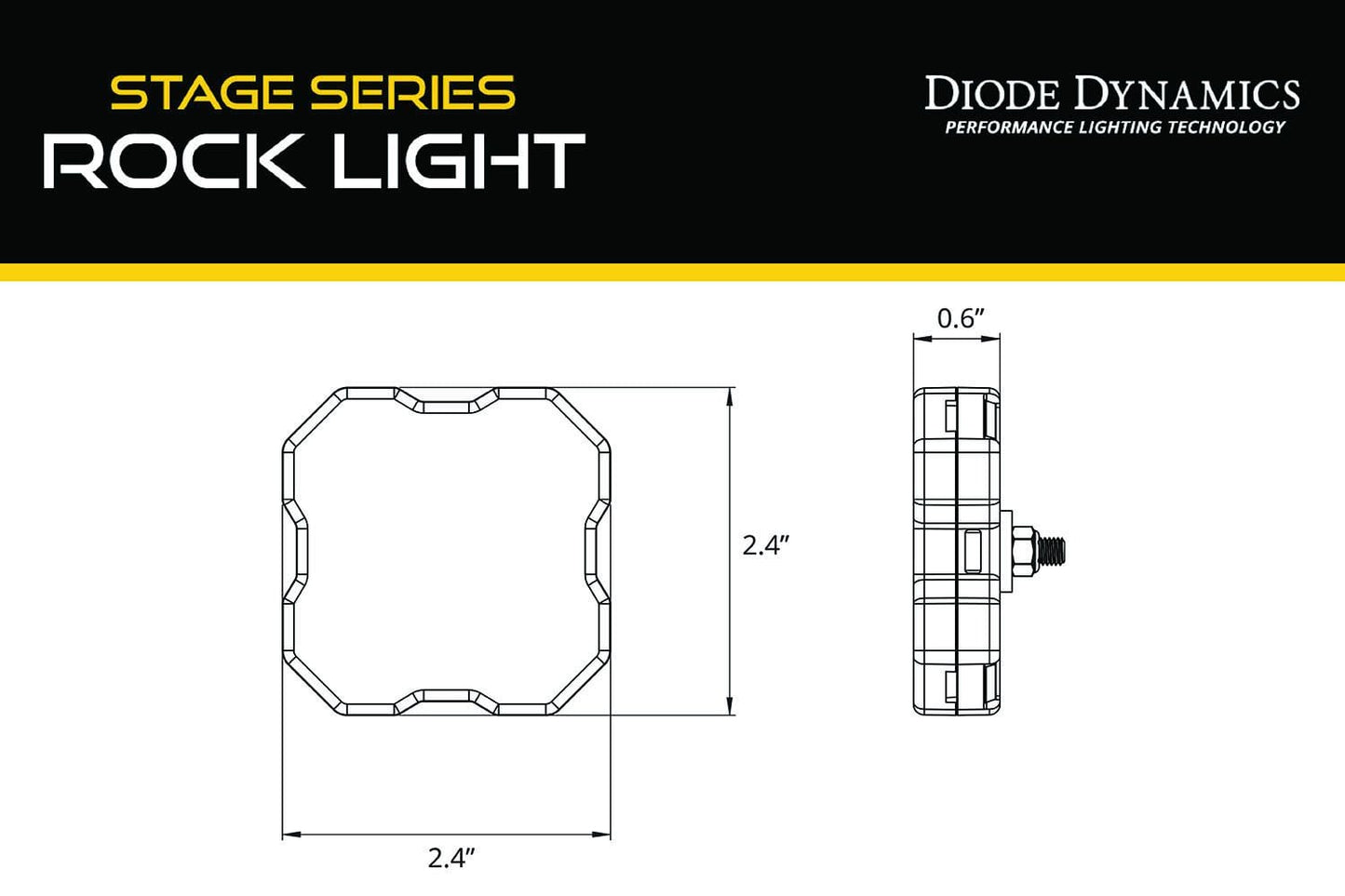 Diode Dynamics Stage Series Single-Color LED Rock Light (One)