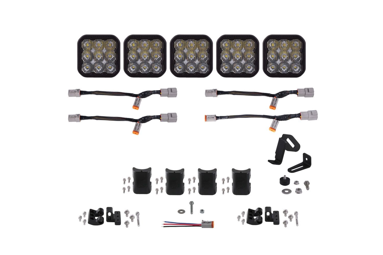 Diode Dynamics White Combo / Pro SS5 CrossLink 5-Pod LED Light Bar (One)