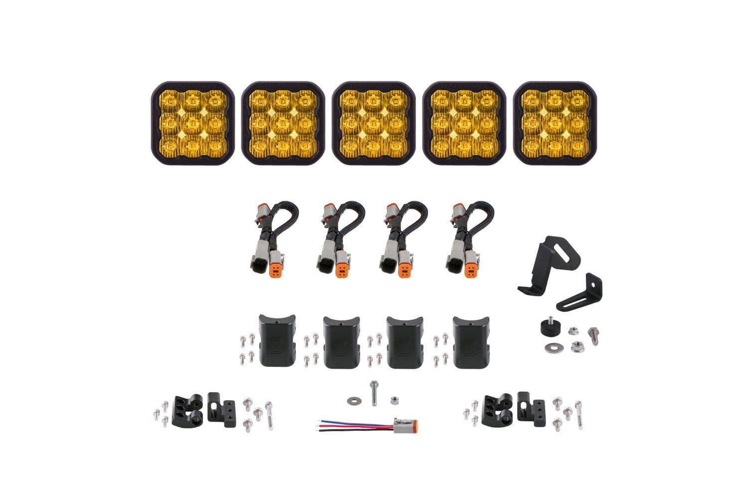 Diode Dynamics Yellow Combo / Sport SS5 CrossLink 5-Pod LED Light Bar (One)