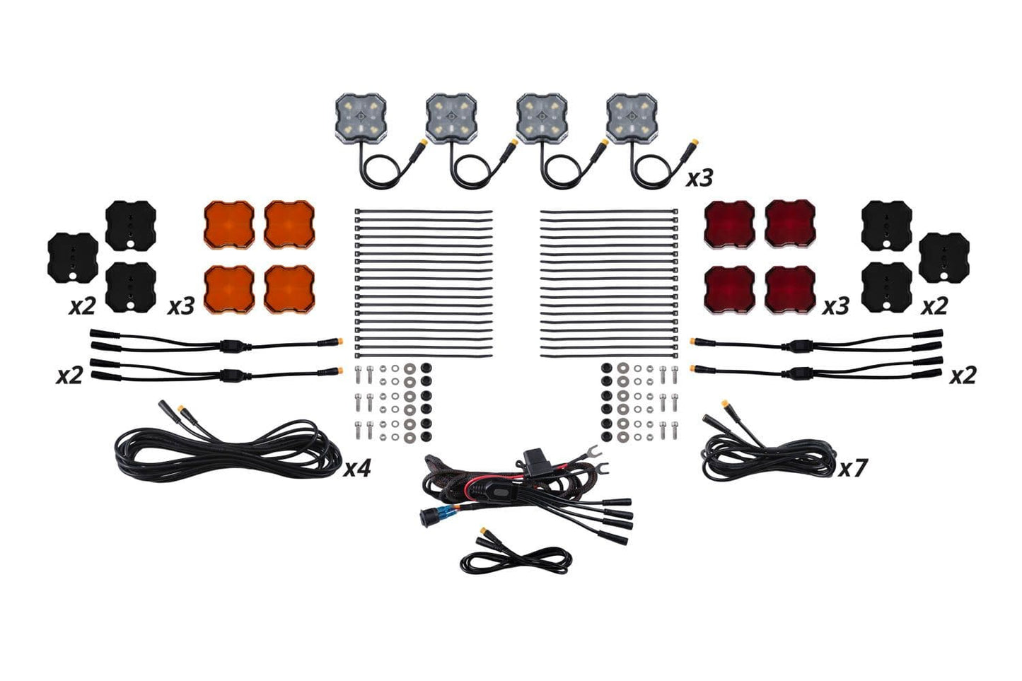 Diode Dynamics Yes Stage Series Single-Color LED Rock Light Kit (12-Pack)