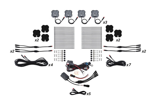 Diode Dynamics Yes / Yes Stage Series RGBW LED Rock Light Kit (12-Pack)