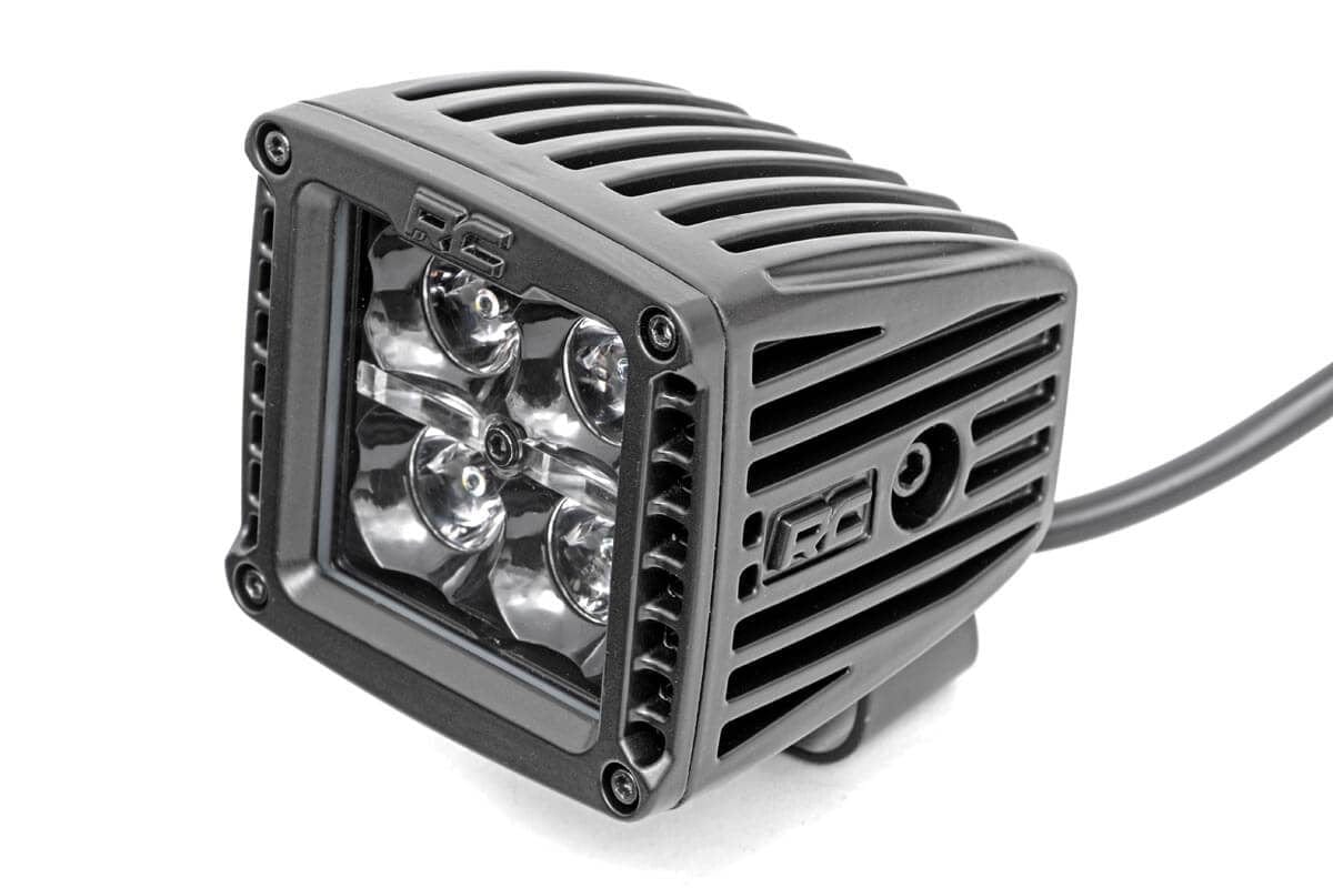 Roughcountry 2-Inch Square Cree Led Lights - (PAIR | BLACK SERIES)