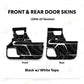 TacomaForce Front and Rear / Black w/ White Topo 2016-2023 3rd Gen Tacoma Door Skins – Ultimate Protection & Style