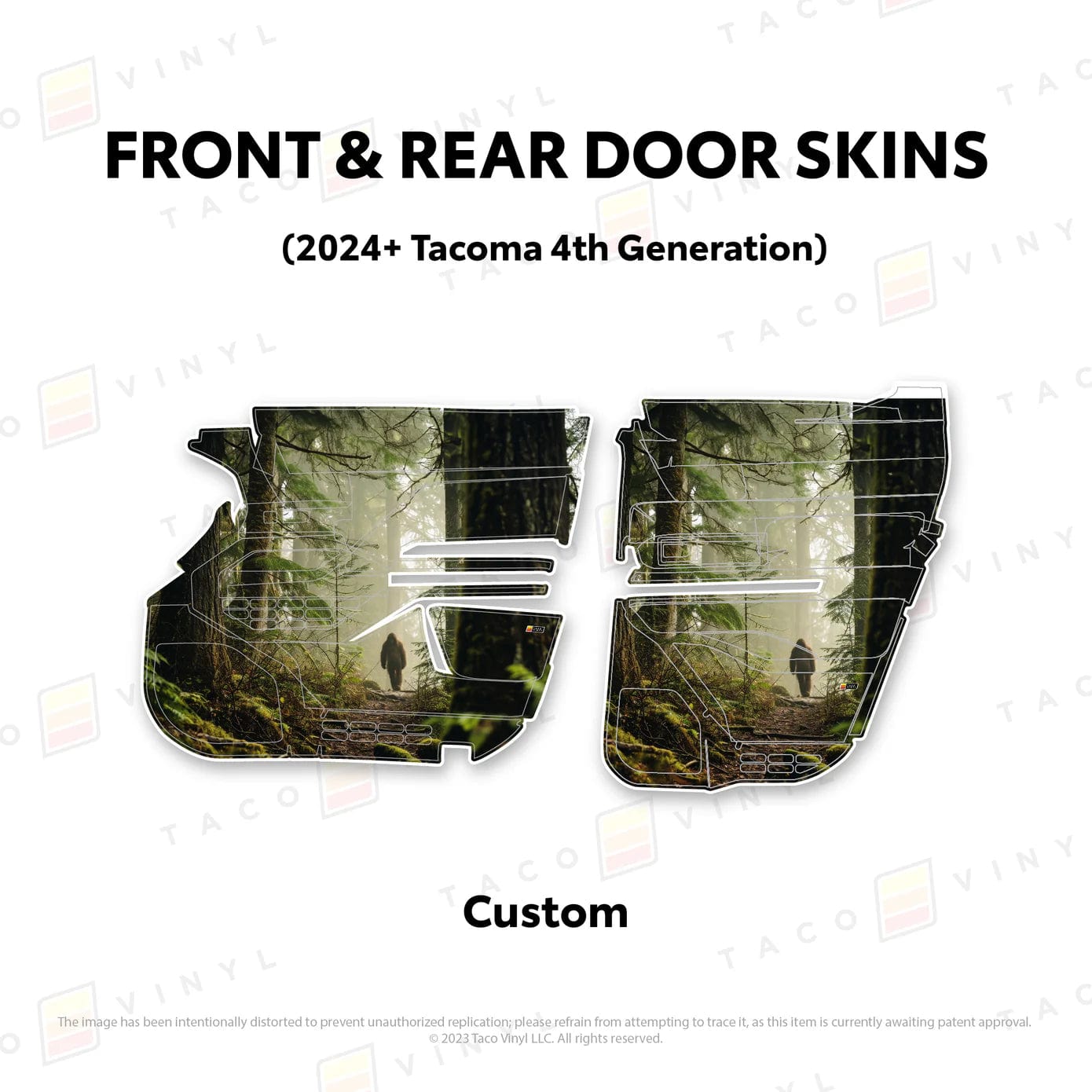 TacomaForce Front and Rear / Custom (email support@tacomaforce.com) 4th Gen Tacoma Door Skins