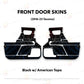 TacomaForce Front Driver/ Passenger / Black w/ American Scheme Topo 2016-2023 3rd Gen Tacoma Door Skins – Ultimate Protection & Style