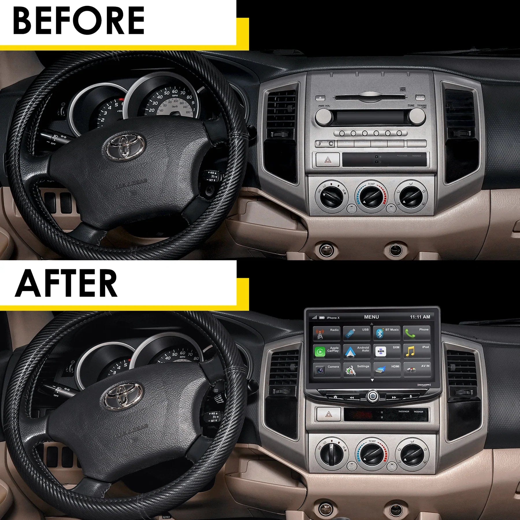 TOYOTA TACOMA (2005-2011) COMPLETE STEREO REPLACEMENT KIT